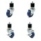 Service Caster 3.5 Inch Blue Polyurethane Swivel 1-7/8 Inch Expanding Stem Caster Brake, 2PK SCC-EX20S3514-PPUB-BLU-2-TLB-2-MTG21 - alternate 1